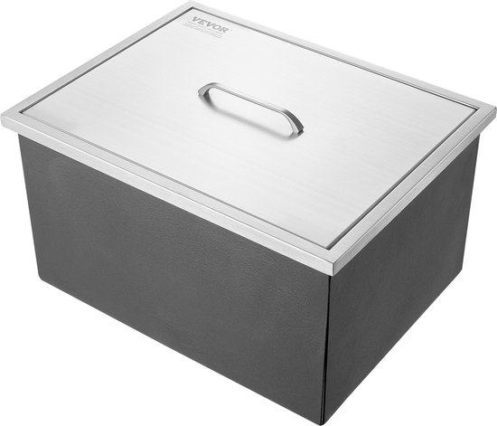 VEVOR Drop-In Ijsbox, Roestvrijstalen Ijskoeler van 43,5 Liter, CommerciëLe Ijscontainer van 558x430x306mm met Deksel, Ingebouwde Ijsopslagkist, Afvoerpijp en Aftapplug Inbegrepen van Vevor — afbeelding 2