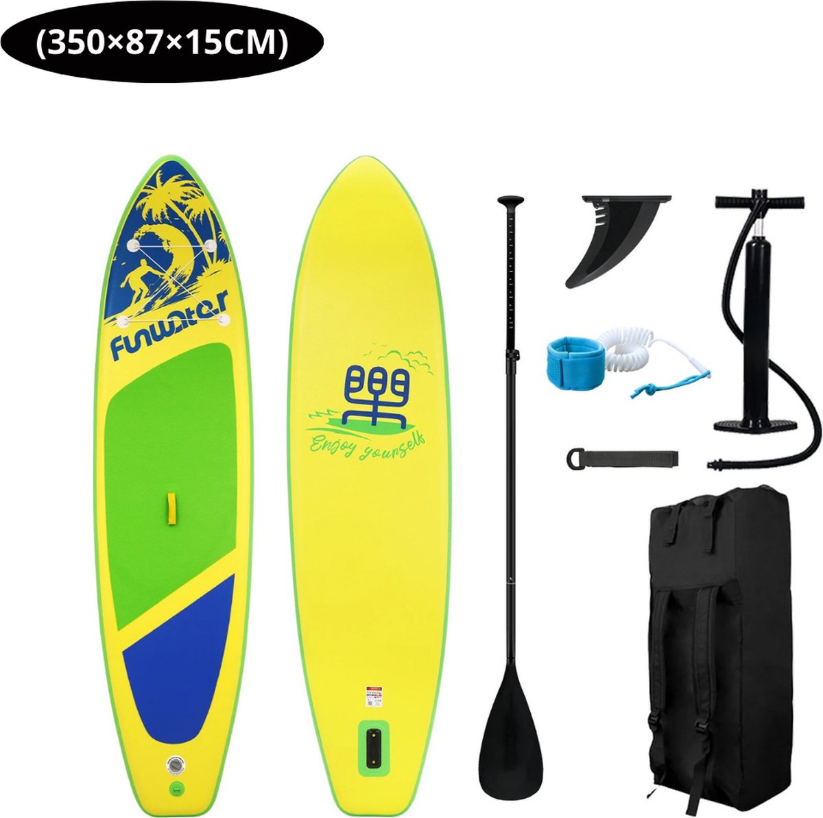Livano Sup Board - Opblaasbaar - Supboard - Sup Boards - Paddle - Kayak - 350cm - Geel