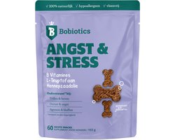 Angst & Stress Supplement voor Honden - Met Hennepzaadolie & L-Tryptofaan - 100% Natuurlijk - Kalmerend Zonder Sufheid of Verslaving - Tegen Angst, Onrust, Trillen & Vuurwerkstress - 60 Kauwsnacks