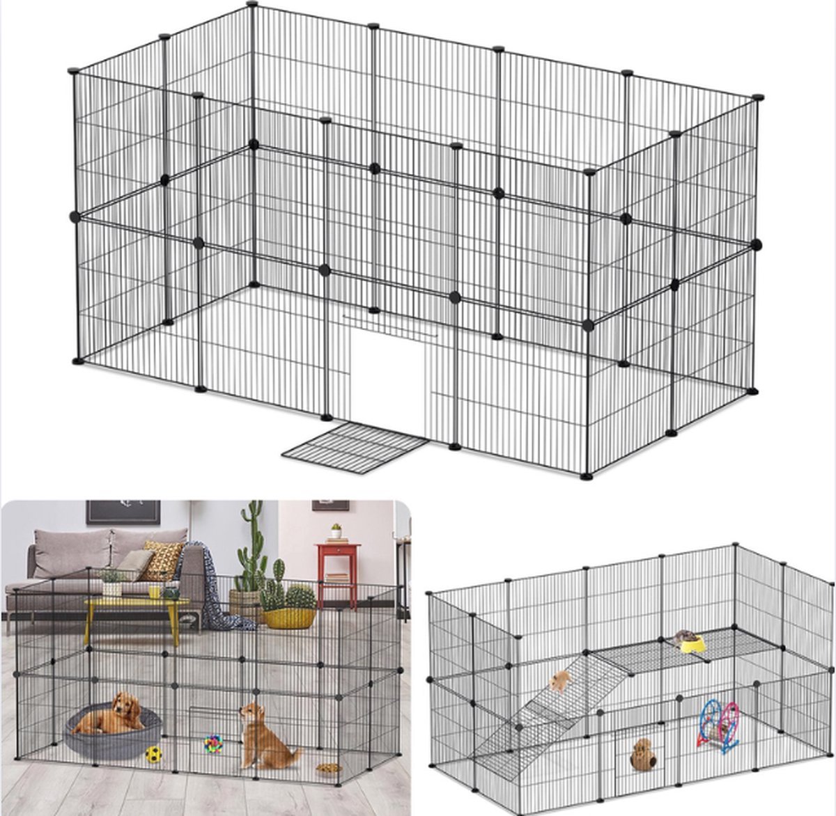 Puppyverblijf Hamsterverblijf Gratis verblijf DIY-huisdierverblijf 24st 35x35cm