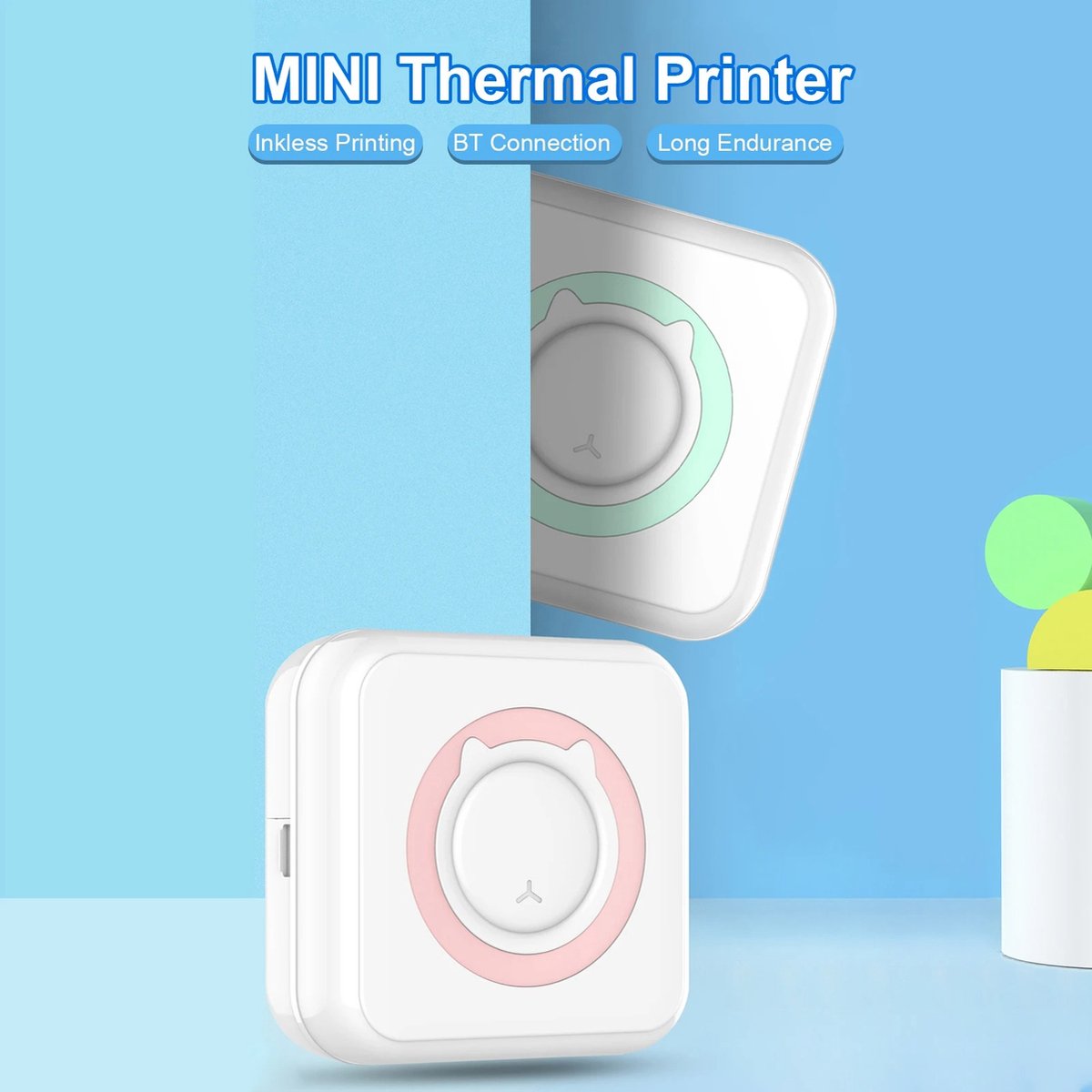 J&R Instant camera - Digitale camera met printer - Draadloze Instant Mini Printer - Bluetooth - Met printpapier en zelfklevende printjes - Zwart — cadeau in Elektronica - foto 6