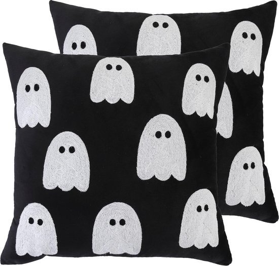 2 pièces Halloween oreiller décoratif en dentelle oreiller en peluche