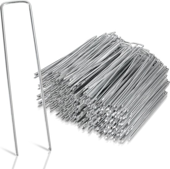 500 stuks Gronddoekpen - 15x2,5cm - Ø2,8mm - Worteldoekpen - Grondankers - Ijzer