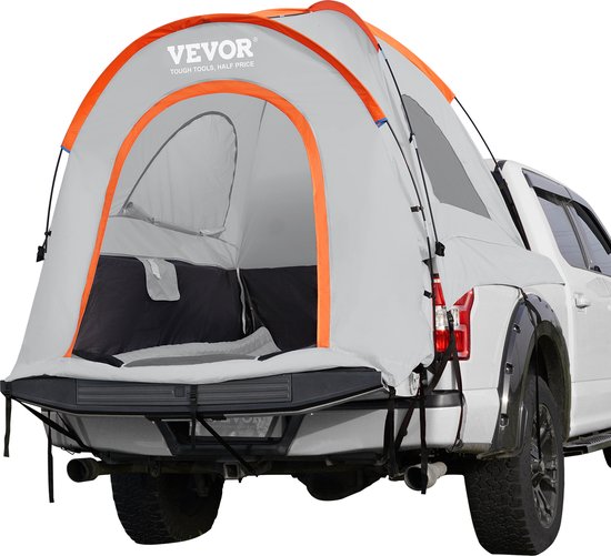 VEVOR Daktent Vrachtwagentent 160 x 165 x 170 cm, dubbellaagse tent Buiten Pickup Truck Tent Truck Bed Tent Outdoor Familie Camping Reizen Autotent, Waterdichte Autodaktent Achtertent Draagtas van Merkloos — afbeelding 3