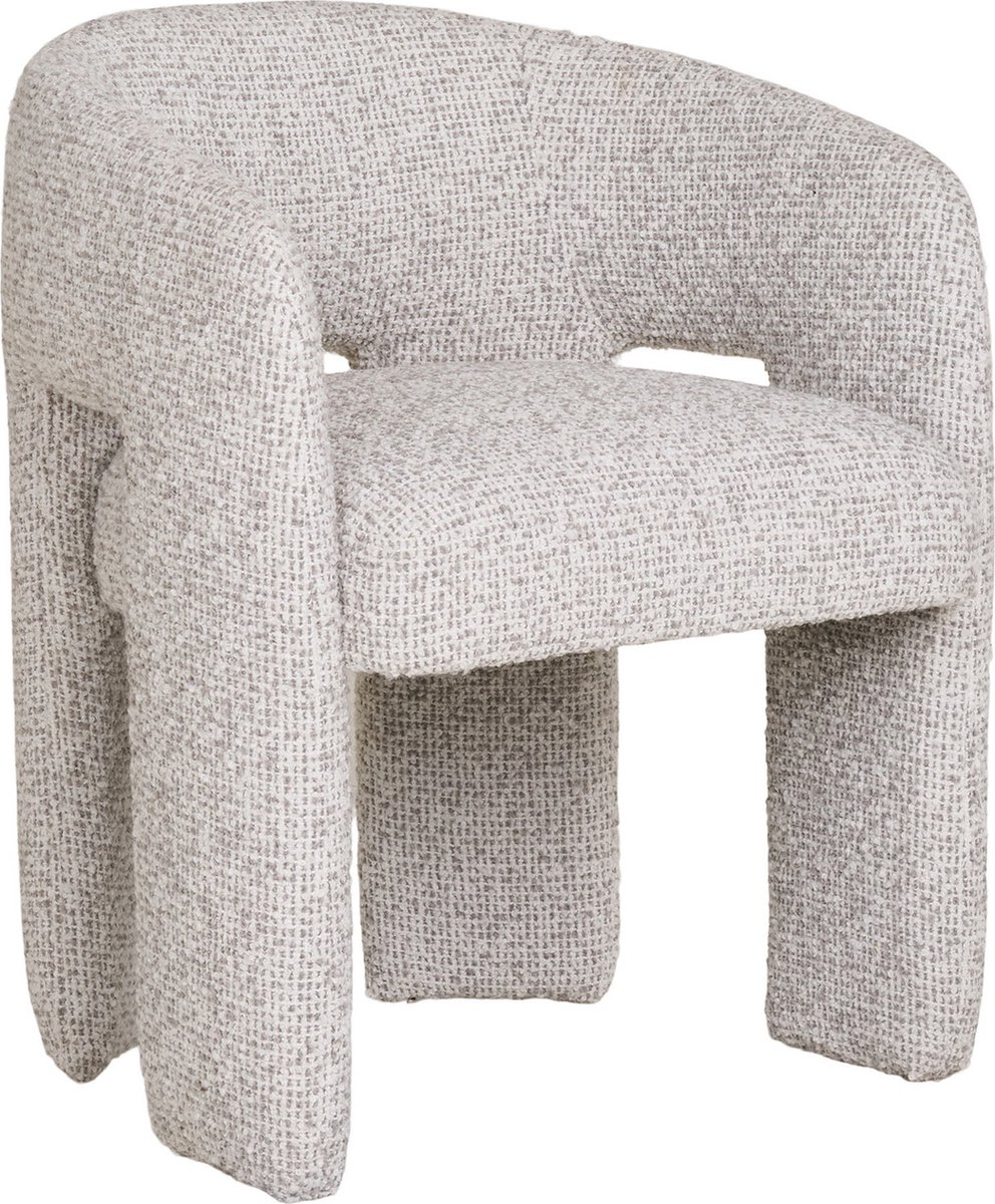 House Nordic Eetkamerstoel Naturel - Polyester - 66x59x78 cm - Eetkamerstoel Monroe - House Nordic