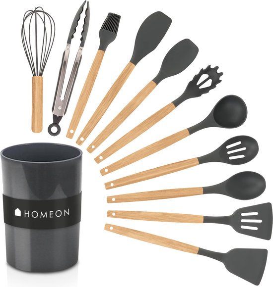 Lot de 3 spatules en silicone avec pince à barbecue, sans BPA, résistantes à la chaleur, pour la