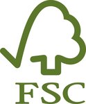Groene FSC-gecertificeerd logo.