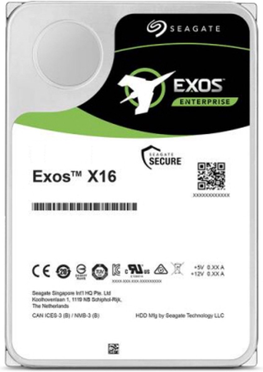 SEAGATE EXOS X16 12TB SATA 512e/4Kn