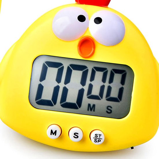 Cartoon Digitale Timer, Groot Lettertype Leuke Cartoontimer voor School (Varkentje Roze