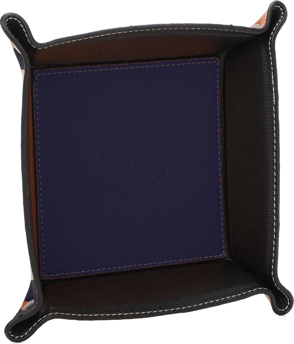 Gallantry - Organizer - Veganistisch Opbergbakje - Sleutelbakje - Opbergruimte bureau - Dienblad voor sleutels - Telefoon - Portemonnee - Make-Up opbergbakje - D. Blauw