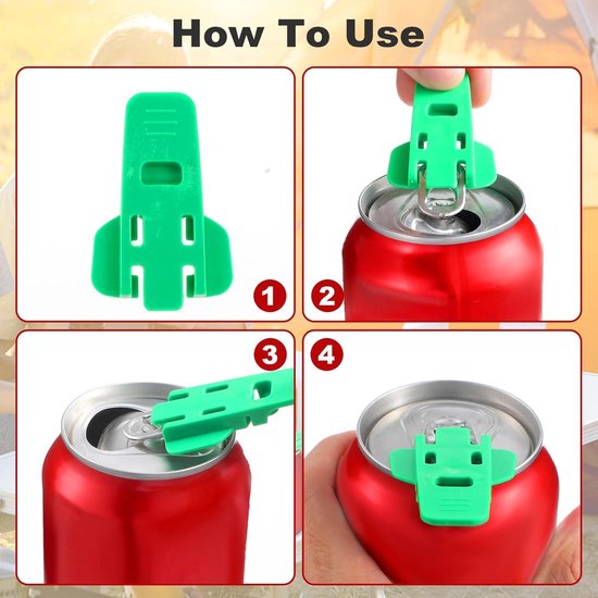 Drankblikopener, blikopener, blikopener, drankbliksluiting, kleurrijke blikdeksel, siliconen deksel, kleurrijke soda-opener en deksel, voor bier, sap, glazen flessen voor kinderen en ouderen, 6 stuks