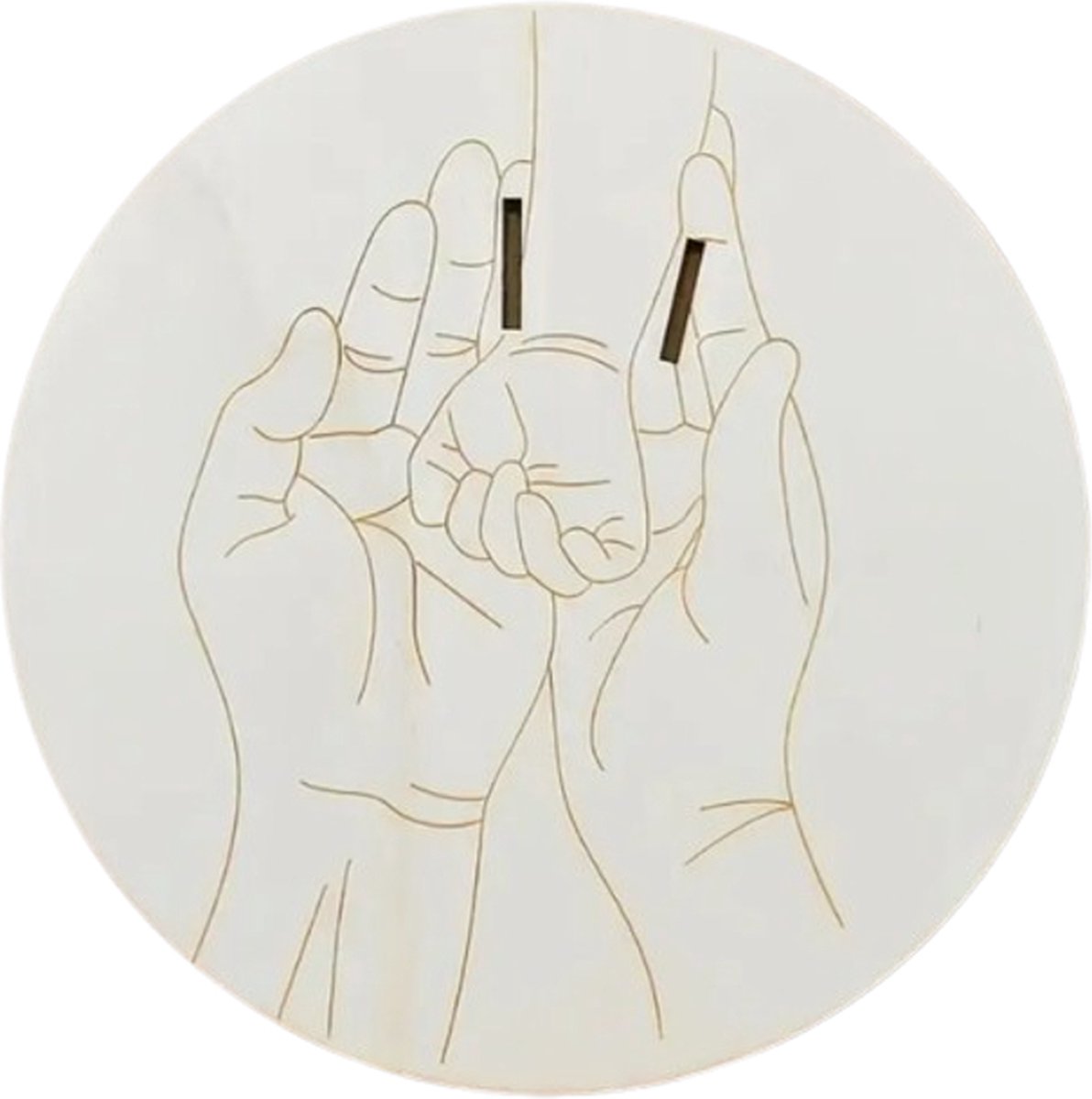 Bewaarbord rond ziekenhuisbandje - geboorte armband houder - bewaarbordje ziekenhuisbandje - geboorte armband houder