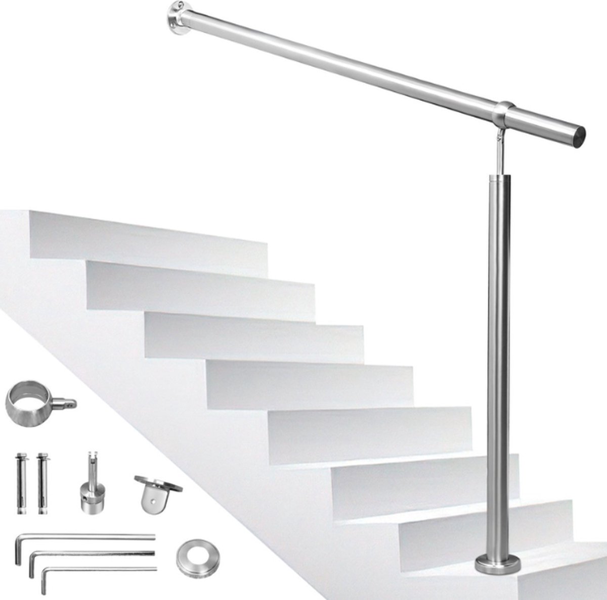 Edelstaal Trapleuning leuning 80cm RVS Reling Wandleuning roestvrij staal