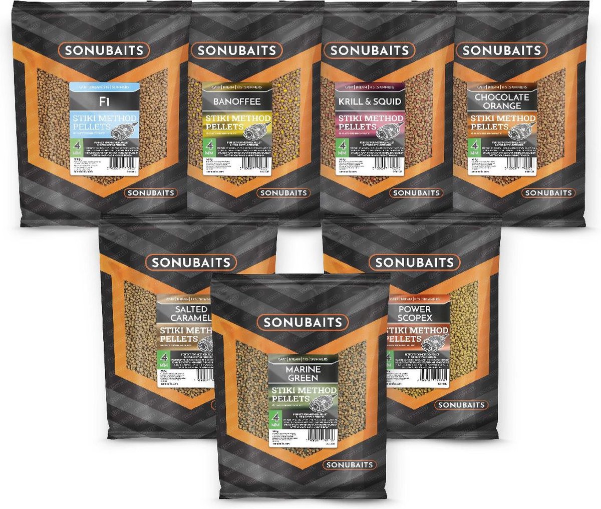 Sonubaits Stiki Method Pellets 4mm (650g) - Smaak : Krill & Squid