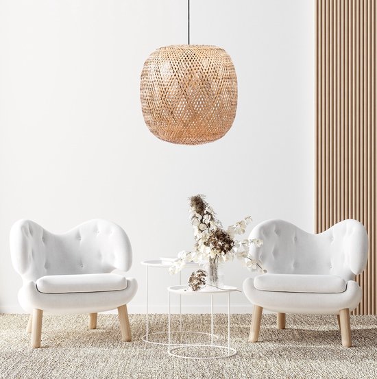 Toolight App1326-1CP Lampe à Suspension Beige 35x37x35cm