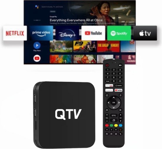 Android TV Box 4K 16gb Chromecast Streaming Box met WiFi Bluetooth Incl. Google assistant