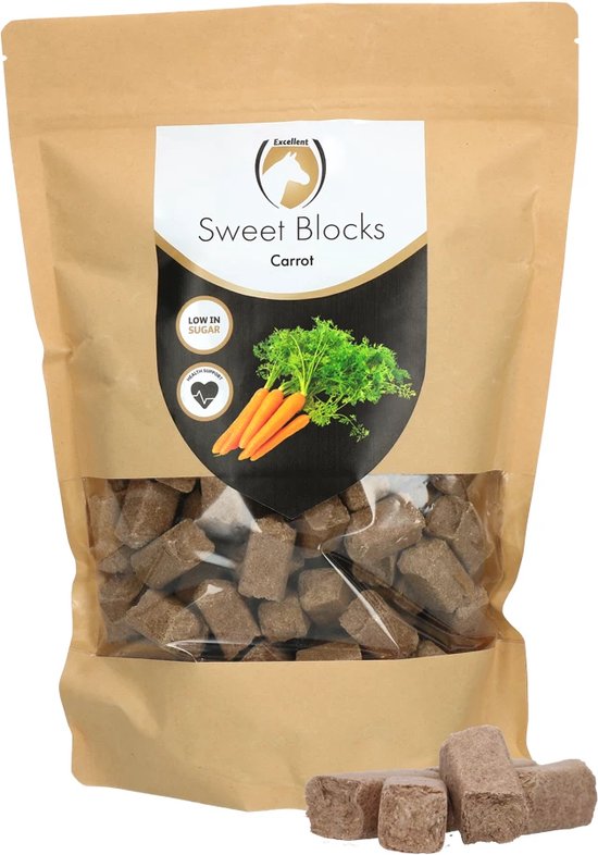 Excellent Horse Sweet Blocks Grain-Free Herbs 1kg - Complément Herbes Pour Chevaux NEUF