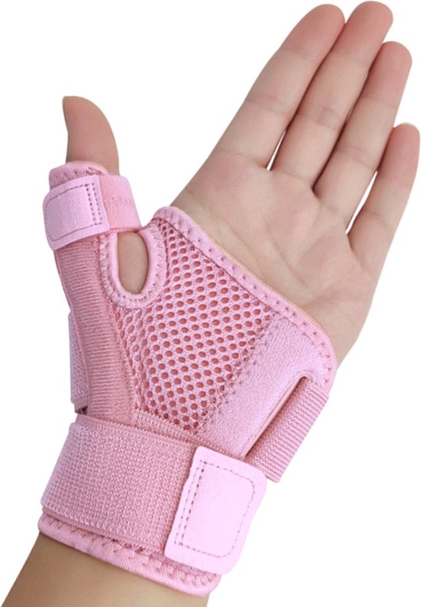 Duimbrace - Polsbrace - Duimbandage – Polsbandage - Middenhandsbrace - Hand- en Polsbrace - Polssteun voor Artritis - Links en rechts - Roze