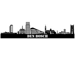 Skyline | Zwart | Hout | Den Bosch | 55 CM | Geschenk | Decoratie