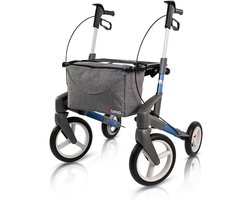 Topro rollator Olympos ATR M - Blauw - Inclusief rugband - Grote wielen
