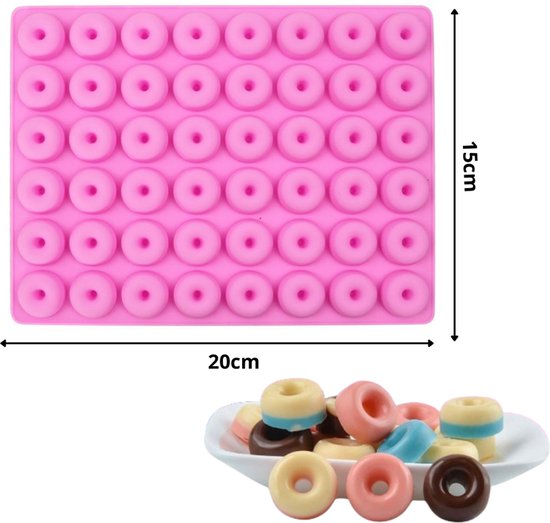 ZoeZo - Kaarsmal - Donut - Kleine Dontus - Mat - Kaars mallen - Siliconen mal - Zelf kaarsen maken - Gips & epoxy gieten - Zeep maken - Waxmelts