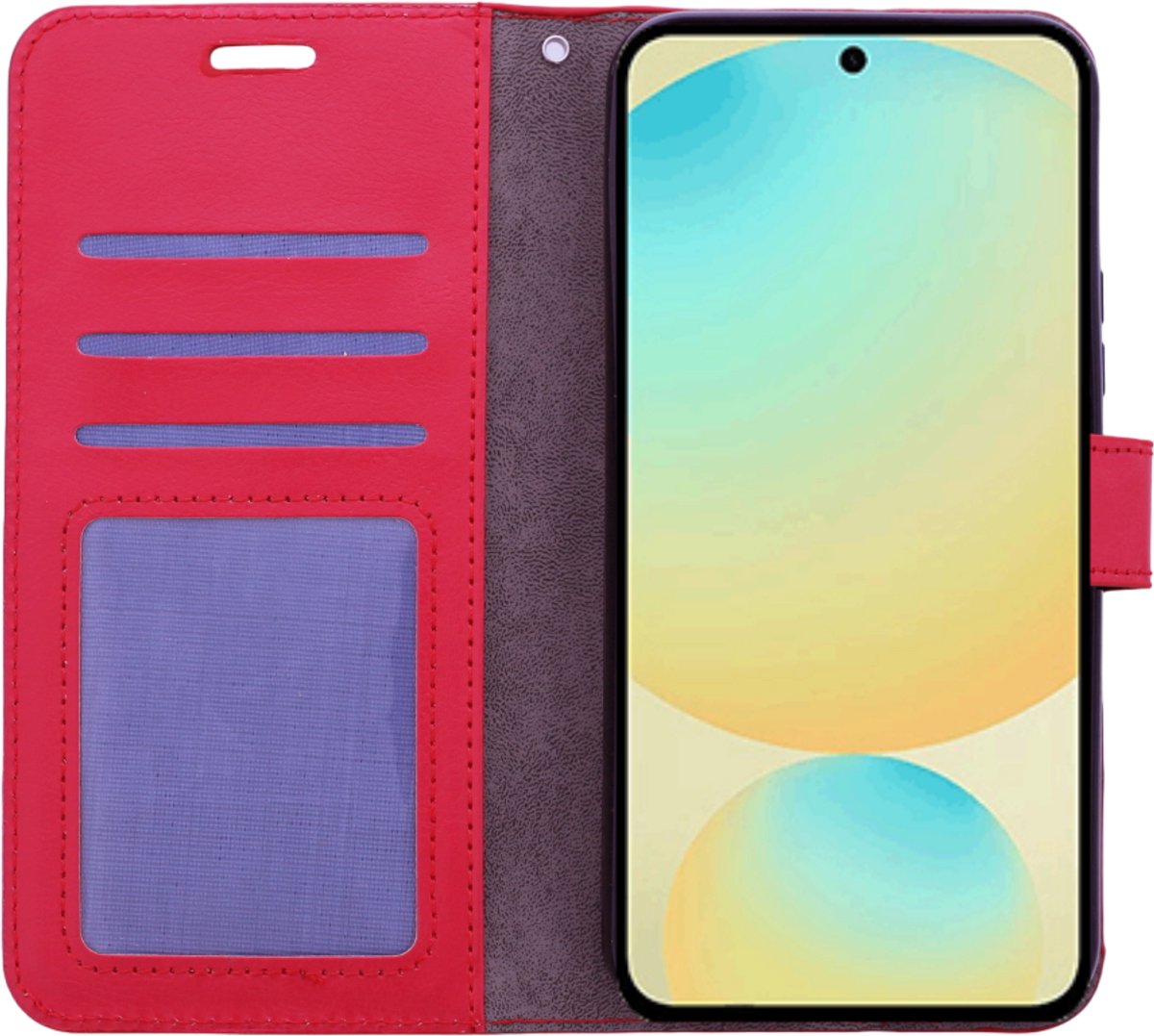 Portemonnee Book Case Hoesje Geschikt voor: Samsung Galaxy S25 Plus - Rood