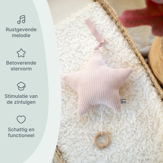 Baby's Only Baby Muziekdoosje - Muziekhanger ster Sense - Oud Roze - Muziek speelgoed van Baby's Only — afbeelding 2