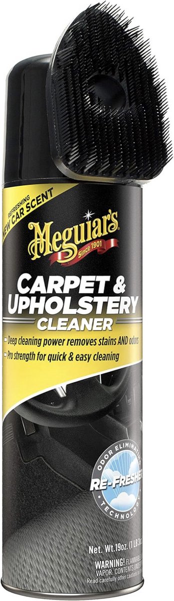 Meguiar’s G191419 Tapijt- & Interieurreiniger – 568 ml (19 oz) – Auto Stoffenreiniger met Geurverwijdering & Schuimreiniging
