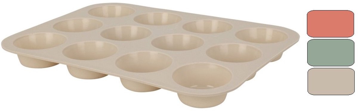 Silicone Muffinvorm 33 x 25cm - Coral