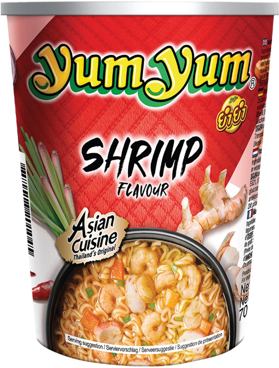 Yum Yum Instant Cupnoedels Garnaal 36 x 70 g