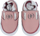 Roze leren loafers, babyslofjes van Oxxy maat 17