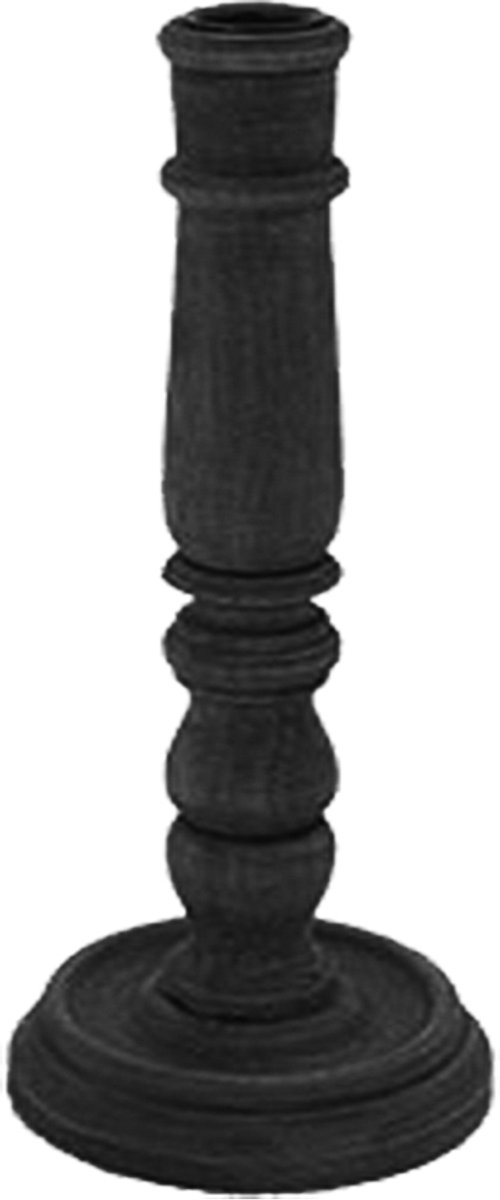 by Mooss - Kandelaar - Sunburn - 25 cm - Zwart - Landelijk - Sober - Stoer - Hip - Trendy - Decoratie - Decoratief - Gezellig