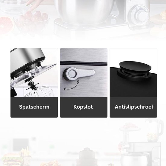 VELTRR® Keukenrobot - Keukenmixer - Deegmachine Zwaar Deeg van VELTRR — afbeelding 4