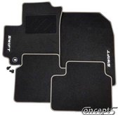 Tapis de voiture GoodGo BasicLine FEUTRE AIGUILLE NOIR/BORD GRIS + EMBLEME Suzuki Swift AZ 1.0/1.2 04/2017-04/2024 + Swift AZ 1.4 Sport 05/2018-04/2024