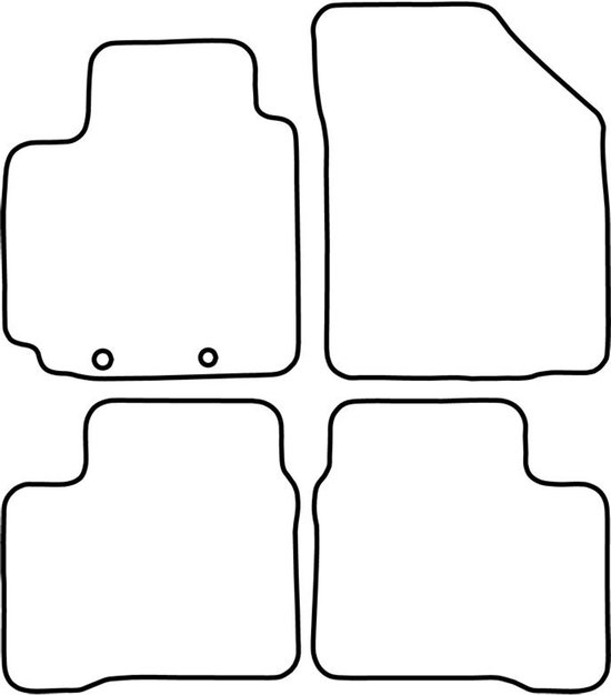 Tapis de voiture GoodGo BasicLine FEUTRE AIGUILLE NOIR/BORD GRIS + EMBLEME Suzuki Swift AZ 1.0/1.2 04/2017-04/2024 + Swift AZ 1.4 Sport 05/2018-04/2024