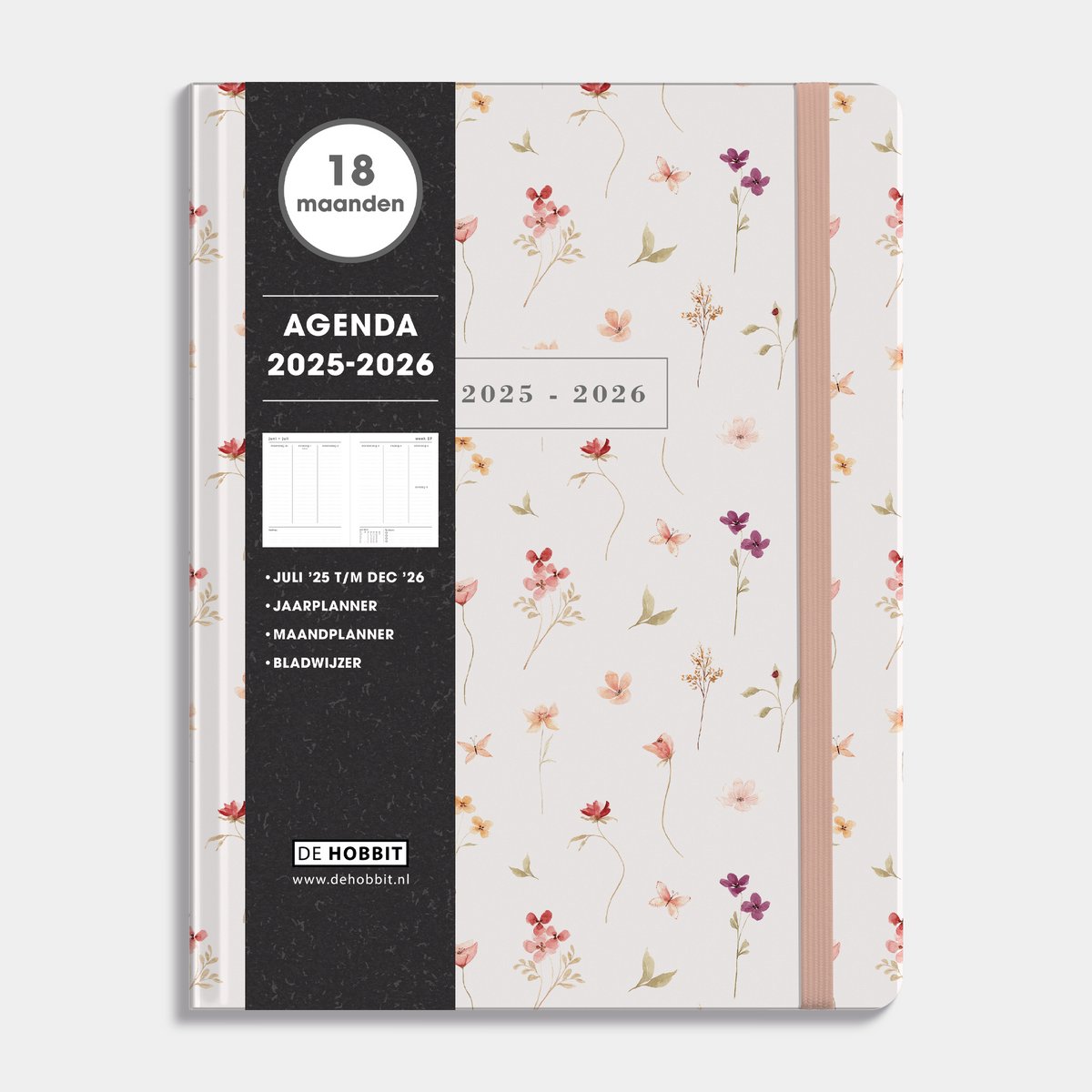 Hobbit - 18 Maanden Agenda 2025-2026 - 1 week op 2 pagina's - Harde Kaft -...