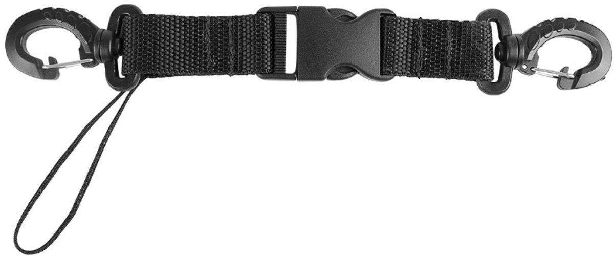 Lanyard met haken zwart