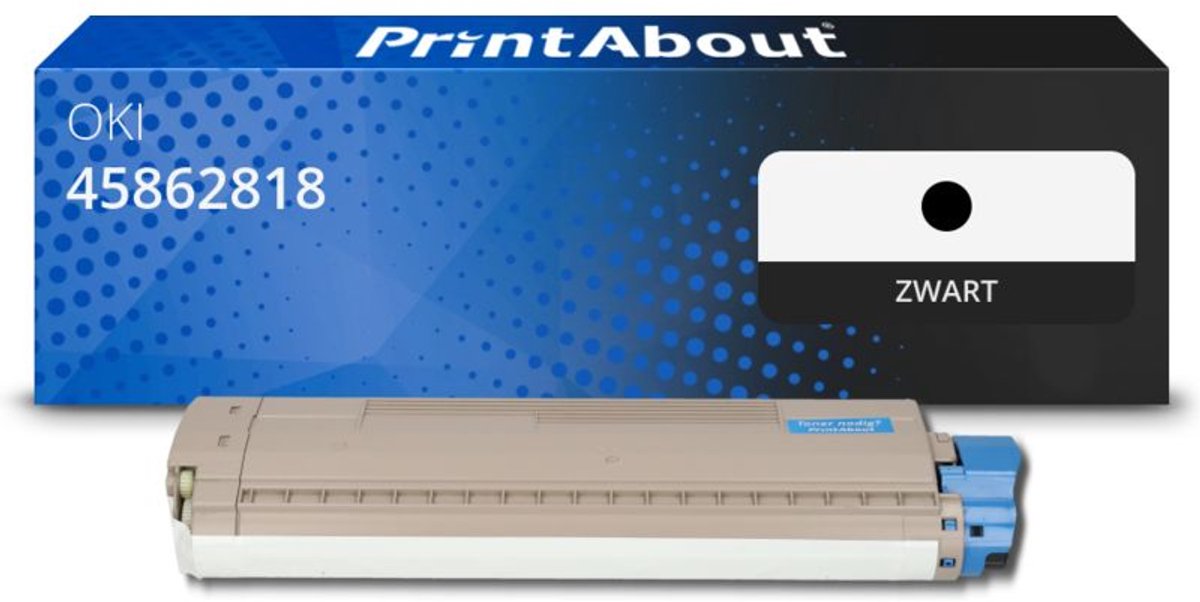 PrintAbout huismerk Toner 45862818 Zwart geschikt voor OKI