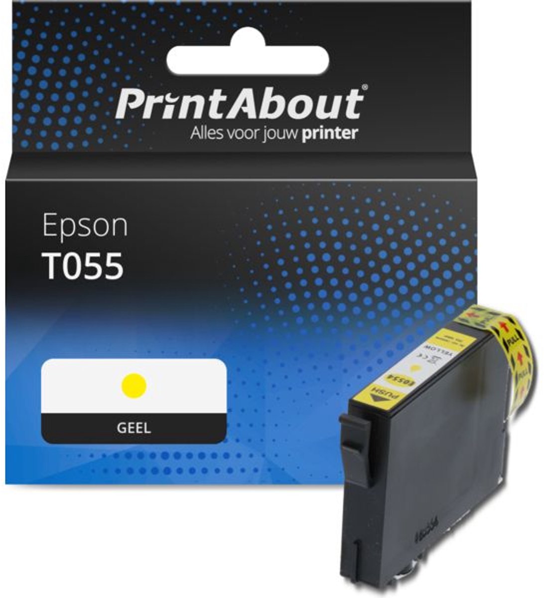PrintAbout huismerk Inktcartridge T055 (C13T055440) Geel geschikt voor Epson