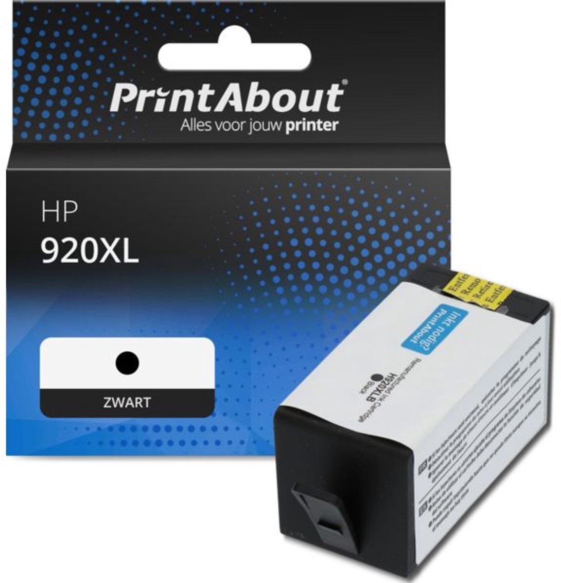 PrintAbout huismerk Inktcartridge 920XL (CD975AE) Zwart Hoge capaciteit geschikt voor HP