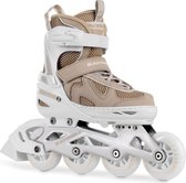 Patins à roulettes réglables Blackwheels Rollers Flex Pro, légers et confortables, stabilisation du pied, roues en caoutchouc, Beige L 38-41