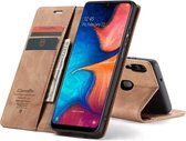 CASEME Samsung Galaxy A20e Retro Wallet Case - Bruin