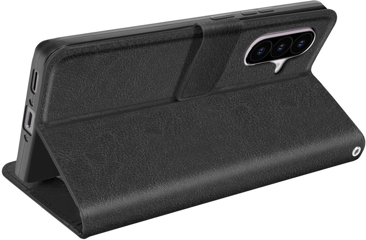 Mayaxess, Geschikt voor Samsung Galaxy A56 hoesje met riempje, Zwart