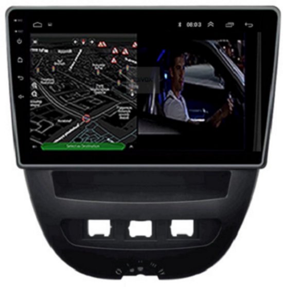 10 Zoll Android 14 Autoradio Für Toyota Aygo Peugeot 108 Citroen C1 - Mit Wireless Carplay & Rückfahrkamera