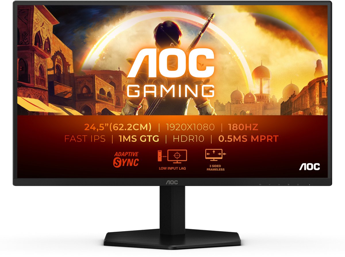AOC G4 25G42E computer monitor 62,2 cm (24.5") 1920 x 1080 Pixels Full HD LED Zwart, Rood