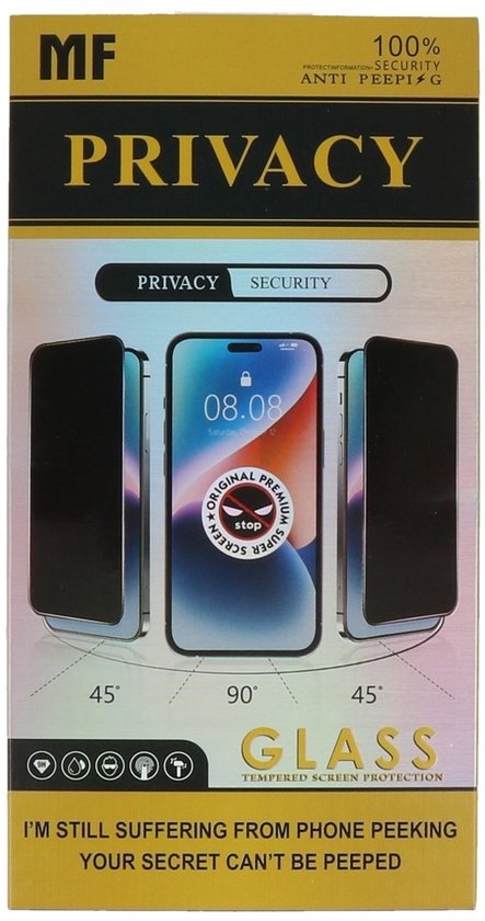 Protection d'écran de confidentialité - Verre de protection - Tempered Glass intégral - Compatible avec Samsung Galaxy S24 Plus / S25 Plus