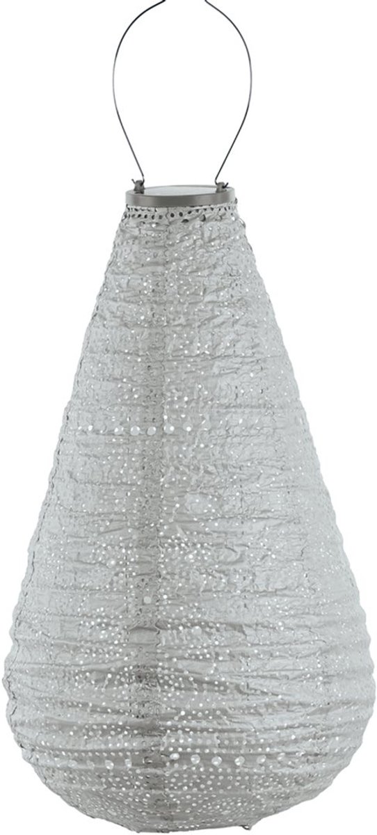 Lumiz Solar Tuinverlichting - Tuinverlichting op zonne energie - Moederdag - Buitenlampjes - Tuinverlichting op zonneenergie - Buitenverlichting - Buitenlamp - Decoratie - Spectare Drop - 28 cm - Zilver