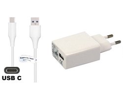 OneOne 2A lader + 1,8m sterke USB C kabel. TUV / GS 100% veilig. Oplader adapter past op Sony Xperia X Compact, Xperia XA1, XA1 Plus, XA1 Ultra, Xperia XA2, XA2 Plus, XA2 Ultra
