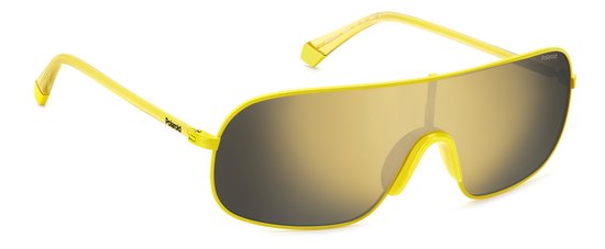 Polaroid® Metal Yellow Hornet Zonnebril Doorlopende Bril Lichtgewicht Masker Maskerbril Mask Bril van Polaroid — afbeelding 5