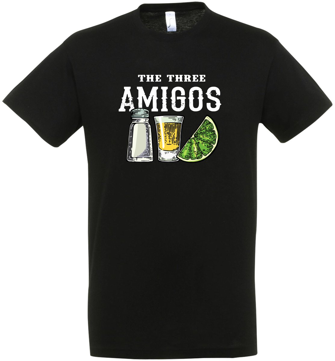 The Three Amigos T-shirt - Maat S - Grappige T-shirt’s - Feest - Drank - Grappig Verjaardag Cadeau - Tequila T-shirt - Feest Cadeau - Verjaardag Cadeau